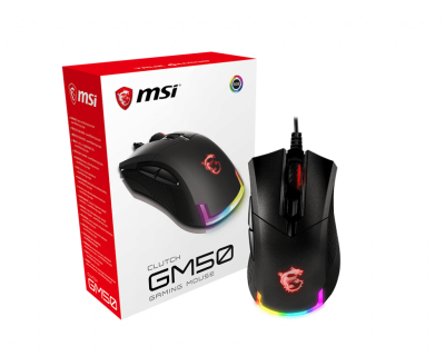 Мышь MSI Clutch GM50 черный оптическая (7200dpi) USB2.0 (6but)
